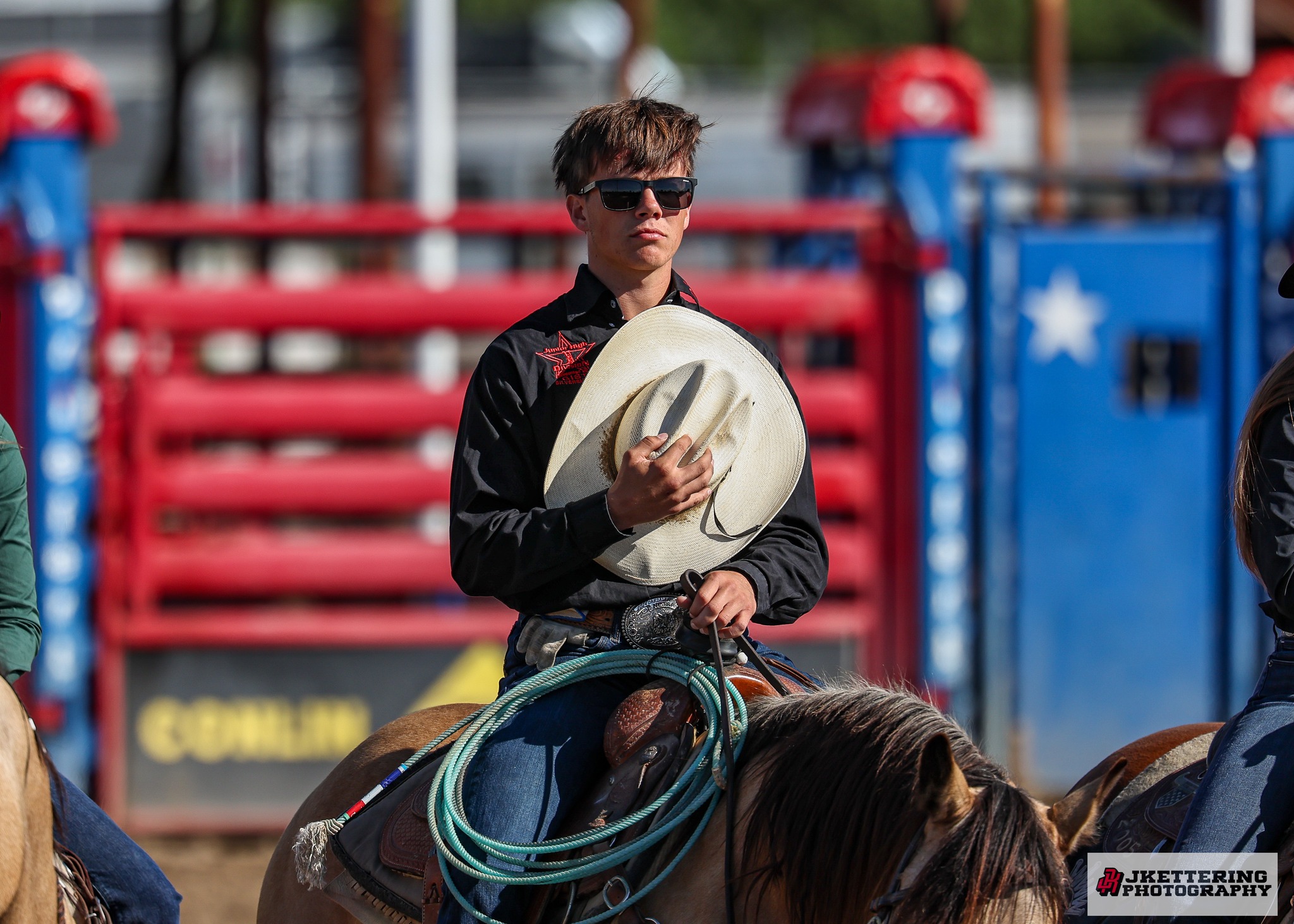Cowboy on a Horse for the National Anthem